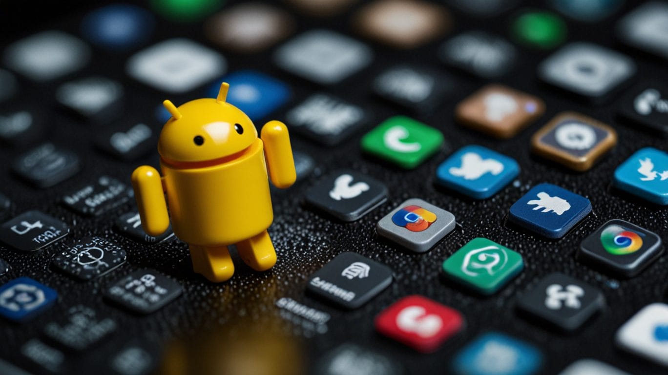 Android figure on pre-installed apps. Bloatware on new devices. Default apps.